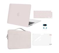MOSISO Compatible with MacBook Air 13 inch Case M4 M3 M2 2025 2024 2023 2022 A3240 A3113 A2681, Hard Shell&Sleeve Bag&Keyboard Skin&Webcam Cover&ScreenFilm for MacBook Air 13.6 Case, Stone Gray