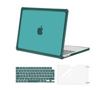 MOSISO Compatible with MacBook Air 13 inch Case M4 M3 M2 2025 2024 2023 2022 A3240 A3113 A2681, Hard Shell for Macbook Air 13.6 Case Anti-Cracking TPU Bumper&Keyboard Skin&Screen Film, Teal Green
