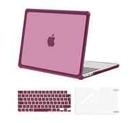 MOSISO Compatible with MacBook Air 13 inch Case M4 M3 M2 2025 2024 2023 2022 A3240 A3113 A2681, Hard Shell for Macbook Air 13.6 Case Anti-Cracking TPU Bumper&Keyboard Skin&Screen Film, Wine Red
