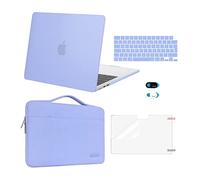MOSISO Compatible with MacBook Air 13 inch Case M4 M3 M2 2025 2024 2023 2022 A3240 A3113 A2681, Hard Shell&Sleeve Bag&Keyboard Skin&Webcam Cover&ScreenFilm for MacBook Air 13.6 Case, Slate Blue