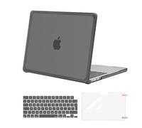 MOSISO Compatible with MacBook Air 13 inch Case M4 M3 M2 2025 2024 2023 2022 A3240 A3113 A2681, Hard Shell for Macbook Air 13.6 Case Anti-Cracking TPU Bumper&Keyboard Skin&Screen Film, Smoke Gray