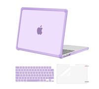 MOSISO Compatible with MacBook Air 13 inch Case M4 M3 M2 2025 2024 2023 2022 A3240 A3113 A2681, Hard Shell for Macbook Air 13.6 Case Anti-Cracking TPU Bumper&Keyboard Skin&Screen Film, Purple