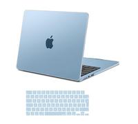 MOSISO Compatible with MacBook Air 13 inch Case M4 M3 M2 2025 2024 2023 2022 A3240 A3113 A2681 Touch ID, Hard Shell Cover for MacBook Air 13.6 inch Case with Keyboard Cover Skin, Sky Blue