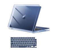 MOSISO Compatible with MacBook Air 13 inch Case M4 M3 M2 2025 2024 2023 2022 A3240 A3113 A2681 Touch ID, Hard Shell Cover for MacBook Air 13.6 inch Case with Keyboard Cover Skin, Crystal Midnight