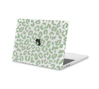 MOSISO Compatible with MacBook Air 13 inch Case M5 M4 M3 M2 2026-2022 A3449 A3240 A3113 A2681 13.6-inch Liquid Retina Display, Leopard Grain Matte Finish Protective Plastic Hard Cover Case, Green