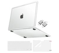 MOSISO Compatible with MacBook Air 13 inch Case M5 M4 M3 M2 2026-2022 A3449 A3240 A3113 A2681 13.6 inch Display,4 in 1 Kit Crack-Resistant Reinforced Coners Guard Hard Shell Cover, Matte Clear