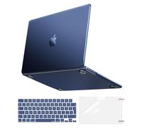MOSISO Compatible with MacBook Air 15 inch Case 100% Official Laptop Color Match 2026-2023 M5 M4 M3 M2,Ultra Thin Case&KeyboardSkin&ScreenFilm for A3448 A3241 A3114 A2941, Midnight Clear