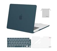 MOSISO Compatible with MacBook Air 15 inch Case M4 M3 M2 2025 2024 2023 A3241 A3114 A2941, Hard Shell Cover for MacBook Air Case 15 inch Touch ID Keyboard Skin&Screen Protector&Pouch, Teal Green