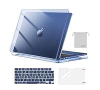 MOSISO Compatible with MacBook Air 15 inch Case M4 M3 M2 2025 2024 2023 A3241 A3114 A2941, Hard Shell Cover for MacBook Air Case 15 inch Touch ID Keyboard Skin&Screen Protector&Pouch, Crystal Midnight