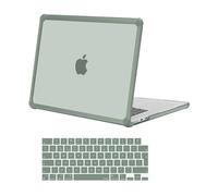 MOSISO Compatible with MacBook Air 15 inch Case M4 M3 M2 2025 2024 2023 A3241 A3114 A2941 Touch ID, Anti-Cracking & Anti-Fingerprint Heavy Duty Hard Shell with TPU Bumper&Keyboard Cover, Emerald Green