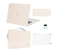MOSISO Compatible with MacBook Air 15 inch Case M4 M3 M2 2026 2025-2023 A3241 A3114 A2941 Chip with Touch ID, Plastic Hard Shell&Sleeve Bag&Keyboard Skin&Screen Protector&Webcam Cover, Sand