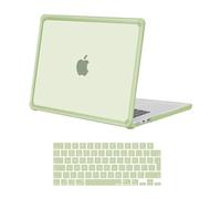 MOSISO Compatible with MacBook Air 15 inch Case M4 M3 M2 2026 2025-2023 A3241 A3114 A2941 Touch ID, Anti-Cracking & Anti-Fingerprint Heavy Duty Hard Shell with TPU Bumper&Keyboard Cover, Sage Green