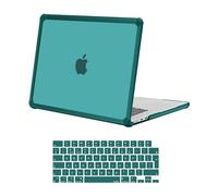 MOSISO Compatible with MacBook Air 15 inch Case M4 M3 M2 2026 2025-2023 A3241 A3114 A2941 Touch ID, Anti-Cracking & Anti-Fingerprint Heavy Duty Hard Shell with TPU Bumper&Keyboard Cover, Teal Green