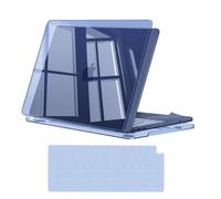 MOSISO Compatible with MacBook Neo Case 13 inch 2026 A3404, Crystal Indigo | Ultra-thin Protective Crystal Hard Shell Case&Keyboard Cover&Laptop Skin Sticker 2 Pack Compatible with Mac Neo A18 Pro Chip