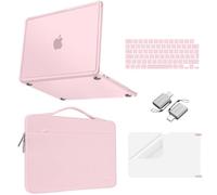 MOSISO Compatible with MacBook Neo Case 13 inch 2026 A3404, Matte Finish Reinforced Corner Defense Crack-Resistant Hard Shell, Carrying Sleeve Bag, Keyboard Skin, Type C and Screen Film, Blush