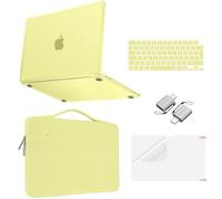 MOSISO Compatible with MacBook Neo Case 13 inch 2026 A3404, Matte Finish Reinforced Corner Defense Crack-Resistant Hard Shell, Carrying Sleeve Bag, Keyboard Skin, Type C and Screen Film, Citrus