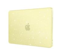 MOSISO Compatible with MacBook Neo Case 13 inch 2026 Release Model A3404 with A18 Pro Chip, Sparkly Glitter Crack & Scratch Resistant Ultra-Thin Protective Hard Shell Case Cover, Citrus