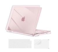 MOSISO Compatible with MacBook Neo Case 13 inch 2026 Release Model A3404 with A18 Pro Chip, Ultra-thin Protective Crystal Hard Shell Case&Keyboard Cover&Screen Protector, Crystal Blush