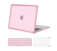 MOSISO Compatible with MacBook Pro 13 inch Case 2025 2024-2016 M2 M1, Anti-Cracking Heavy Duty TPU Bumper Hard Shell Cover for Pro 13.3 inch Laptop Case with KeyboardSkin&Screen Film, Chalk Pink