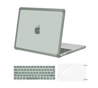 MOSISO Compatible with MacBook Pro 13 inch Case 2026 2025-2016 M2 M1, Anti-Cracking Heavy Duty TPU Bumper Hard Shell Cover for Pro 13.3 inch Laptop Case with KeyboardSkin&Screen Film, Emerald Green
