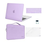 MOSISO Compatible with MacBook Pro 13 inch Case M2 M1 2025 2024 2023-2016 A2338 A2289 A2251 A2159 A1989 A1706 A1708, Hard Shell Cover&Bag&Keyboard Skin&Webcam Cover&Screen Protector, Light Purple