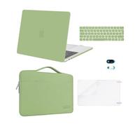 MOSISO Compatible with MacBook Pro 13 inch Case M2 M1 2025 2024 2023-2016 A2338 A2289 A2251 A2159 A1989 A1706 A1708, Hard Shell Cover&Bag&Keyboard Skin&Webcam Cover&Screen Protector, Avocado Green