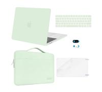 MOSISO Compatible with MacBook Pro 13 inch Case M2 M1 2025 2024 2023-2016 A2338 A2289 A2251 A2159 A1989 A1706 A1708, Hard Shell Cover&Bag&Keyboard Skin&Webcam Cover&Screen Protector, Honeydew Green