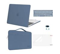 MOSISO Compatible with MacBook Pro 13 inch Case M2 M1 2026 2025 2024-2016 A2338 A2289 A2251 A2159 A1989 A1706 A1708, Hard Shell Cover&Bag&Keyboard Skin&Webcam Cover&Screen Protector, Steel Blue
