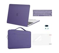 MOSISO Compatible with MacBook Pro 13 inch Case M2 M1 2026 2025 2024-2016 A2338 A2289 A2251 A2159 A1989 A1706 A1708, Hard Shell Cover&Bag&Keyboard Skin&Webcam Cover&Screen Protector, Imperial Purple