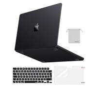 MOSISO Compatible with MacBook Pro 14 inch Case 2025-2021 M5 M4 M3 M2 M1 A3434 A3112 A3185 A3401 A2918 A2992 A2779 A2442,Ultra-Thin Natural Original &KeyboardCover &ScreenFilm&Pouch, Space Black Clear