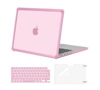 MOSISO Compatible with MacBook Pro 14 inch Case 2026-2021 M5-M1 A3427 A3426 A3434 A3112 A3185 A3401 A2918 A2992 A2779, Anti-Cracking Hard Shell TPU Bumper &Keyboard Cover&Screen Film, Chalk Pink