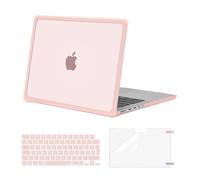MOSISO Compatible with MacBook Pro 14 inch Case 2026-2021 M5-M1 A3427 A3426 A3434 A3112 A3185 A3401 A2918 A2992 A2779, Anti-Cracking Hard Shell TPU Bumper &Keyboard Cover&Screen Film, Pink