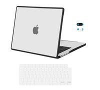 MOSISO Compatible with MacBook Pro 14 inch Case 2026-2021 M5 M4-M1 A3427 A3426 A3434 A3112 A3185 A3401 A2918 A2992 A2779,Soft TPU Frame Bumper Anti-Cracking Shell&KeyboardCover&WebcamCover,Translucent