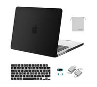 MOSISO Compatible with MacBook Pro 14 inch Case 2026-2021 M5 M4-M1 A3427 A3426 A3434 A3112 A3185 A3401 A2918 A2992 A2779 A2442, Hard Shell Cover&Keyboard Cover&Pouch&Webcam Cover&Type C, Black