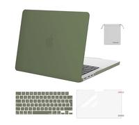 MOSISO Compatible with MacBook Pro 14 inch Case 2026-2021 M5 M4-M1 A3427 A3426 A3434 A3112 A3185 A3401 A2918 A2992 A2779, Hard Shell Cover &Keyboard Skin &Screen Protector &Pouch, Army Green