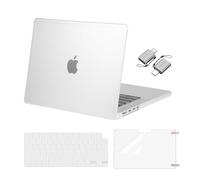 MOSISO Compatible with MacBook Pro 14 inch Case 2026-2021, Matte Clear | 4 in 1 Kit Crack-Resistant Reinforced Coners Guard Hard Shell Cover Compatible with MacBook Pro 14 inch Case M5 M4 M3 M2 M1