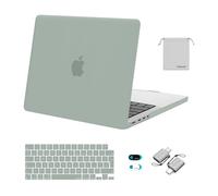 MOSISO Compatible with MacBook Pro 14 inch Case 2026 2025-2021 M5 M4 M3 M2 M1 A3434 A3112 A3185 A3401 A2918 A2992 A2779 A2442, Hard Shell Cover&Keyboard Cover&Pouch&Webcam Cover&Type C, Antique Green