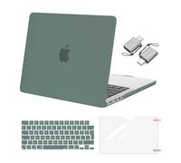 MOSISO Compatible with MacBook Pro 14 inch Case 2026 2025 2024-2016 M5 M4 M3 M2 M1 A3434 A3112 A3185 A3401 A2918 A2992 A2779 A2442, Hard Shell Cover&Keyboard Cover&Screen Film&Type C, Emerald Green