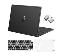 MOSISO Compatible with MacBook Pro 14 inch Case M5 M4 M3 M2 M1 2026-2021 A3427 A3426 A3434 A3112 A3185 A3401 A2918 A2992,4 in 1 Kit Crack-Resistant Reinforced Coners Guard Hard Shell Cover, Black