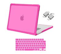 MOSISO Compatible with MacBook Pro 16 inch Case 2025 2024-2021 M4 M3 M2 M1 A3403 A3186 A2991 A2780 A2485, Soft TPU Bumper Anti-scratch&Anti-Fingerprint Hard Shell &Keyboard Skin&Type C, Rose Red