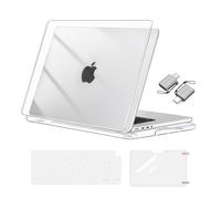 MOSISO Compatible with MacBook Pro 16 inch Case 2025 2024 2023 2022 2021 M4 M3 M2 M1 A3403 A3186 A2991 A2780 A2485 Pro Max, Hard Shell Cover&Keyboard Skin&Screen Film&Type C Adapter, Crystal Clear