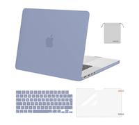 MOSISO Compatible with MacBook Pro 16 inch Case 2026-2021 M5 M4 M3 M2 M1 A3429 A3428 A3403 A3186 A2991 A2780 A2485 Pro Max, Plastic Hard Shell Cover&KeyboardSkin&Screen Protector&Pouch, Lavender Gray