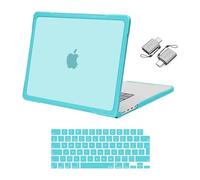 MOSISO Compatible with MacBook Pro 16 inch Case 2026-2021 M5 M4 M3 M2 M1 A3429 A3428 A3403 A3186 A2991 A2780 A2485,Soft TPU Bumper Anti-Scratch&Fingerprint Hard Shell &Keyboard Skin&Type C, Turquoise