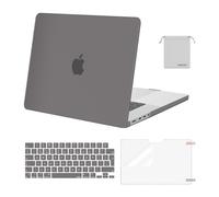 MOSISO Compatible with MacBook Pro 16 inch Case 2026-2021 M5 M4 M3 M2 M1 A3429 A3428 A3403 A3186 A2991 A2780 A2485 Pro Max, Plastic Hard Shell Cover&KeyboardSkin&Screen Protector&Pouch, Gray