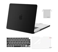 MOSISO Compatible with MacBook Pro 16 inch Case 2026-2021 M5 M4 M3 M2 M1 A3429 A3428 A3403 A3186 A2991 A2780 A2485 Pro Max, Plastic Hard Shell Cover&KeyboardSkin&Screen Protector&Pouch, Black