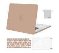 MOSISO Compatible with MacBook Pro 16 inch Case 2026-2021 M5 M4 M3 M2 M1 A3429 A3428 A3403 A3186 A2991 A2780 A2485 Pro Max, Plastic Hard Shell Cover&KeyboardSkin&Screen Protector&Pouch, Bronze Brown