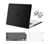 MOSISO Compatible with MacBook Pro 16 inch Case 2026-2021 M5 M4 M3 M2 M1 A3429 A3428 A3403 A3186 A2991 A2780 A2485 Pro Max, Hard Shell Cover&Keyboard Skin&Screen Film&Type C Adapter, Black