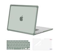 MOSISO Compatible with MacBook Pro 16 inch Case 2026 2025 2024-2021 M4 M3 M2 M1 A3403 A3186 A2991 A2780 A2485, Anti-Cracking Heavy Duty TPU Bumper Hard Shell&Keyboard Skin&Screen Film, Emerald Green