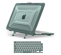 MOSISO Compatible with MacBook Pro 16 inch Case 2026 2025 2024-2021 M4 M3 M2 M1 A3403 A3186 A2991 A2780 A2485, Honeycomb Shockproof TPU Bumper Hard Shell Fold Kickstand &Keyboard Cover, Emerald Green