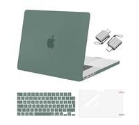 MOSISO Compatible with MacBook Pro 16 inch Case 2026 2025 2024 2023 2022 2021 M4 M3 M2 M1 A3403 A3186 A2991 A2780 A2485 Pro Max, Hard Shell Cover&Keyboard Skin&Screen Film&Type C Adapter,Emerald Green